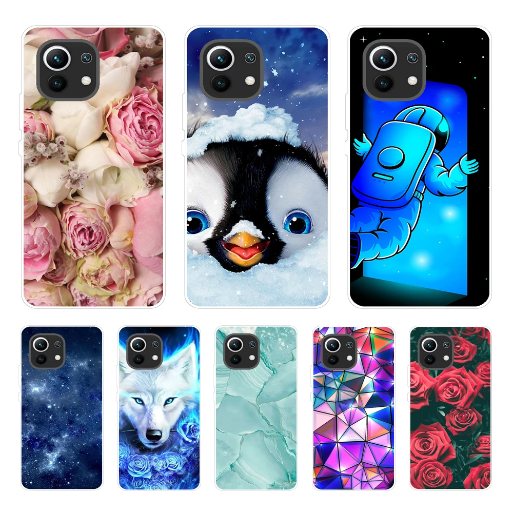 Для xiaomi Mi 11 | Mi 11 Lite 5G | Mi 11i | Mi11 Lite 4G силиконовый чехол из ТПУ для xiaomi11 i 11 Lite Xiomi Mi11Lite