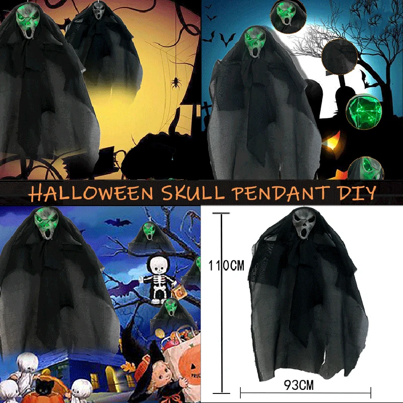 Новый Скелет Призрак висящий орнамент светящийся Хэллоуин Декоративный