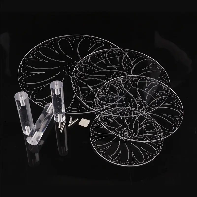 Новый Круглый акриловый 3/4 уровня кекс подставка для торта держатель собрать и