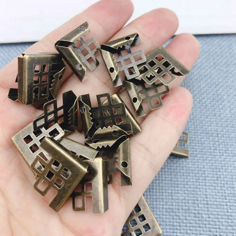 20 шт Ретро Металлические Защитные угол бронзовые Угловые скобы Тетрадь
