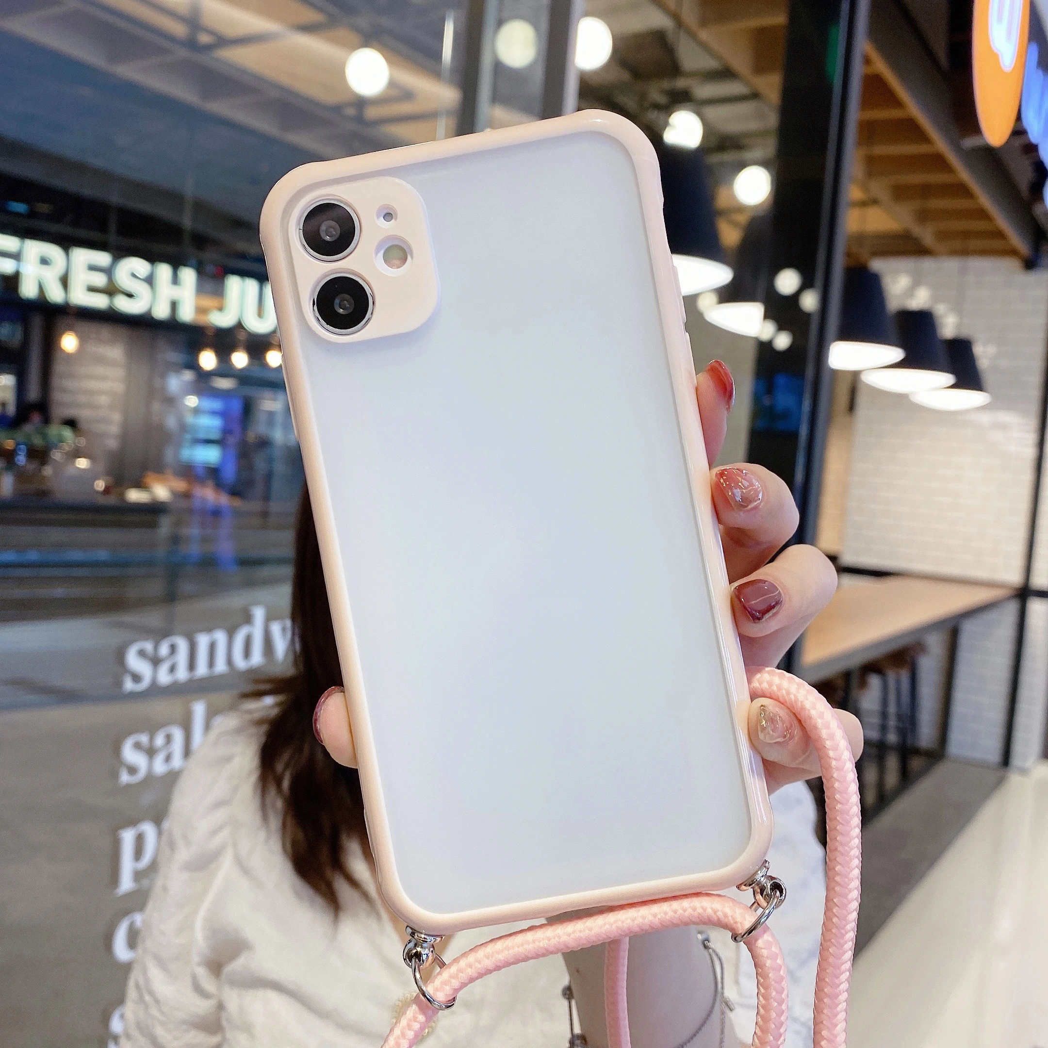 Роскошный чехол для телефона с цепочкой и ожерельем iPhone 11 Pro Max XS MAX X XR 6 7 8 Plus SE 2020