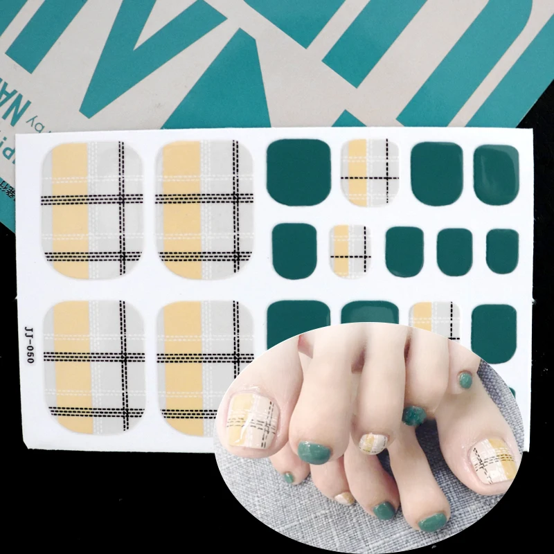 22 наконечника/лист экологически чистые стикеры на ногти профессиональные