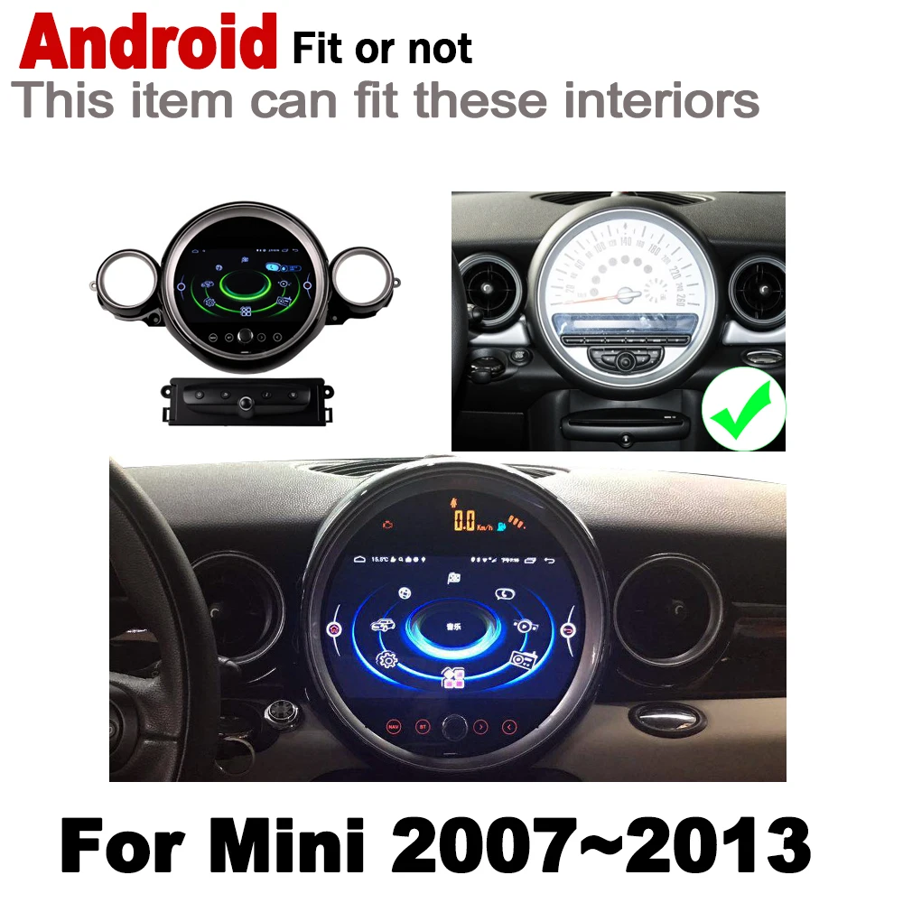 Автомобильный мультимедийный плеер 2 Din Android Автомагнитола для Mini Hatch One Cooper S D R56 2007
