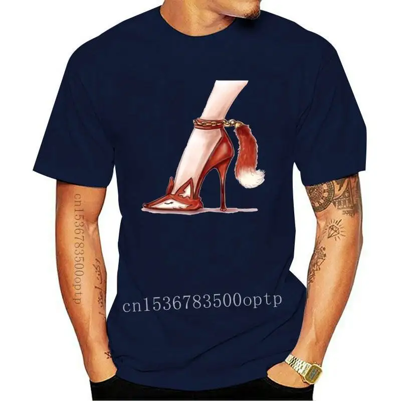 

New Woman Jerseys T shirt Harajuku High Heels Fox Shirt 2021 Cool Elegant Top Ropa Mujer Streetwear Vintage Summer Hipster Tshir