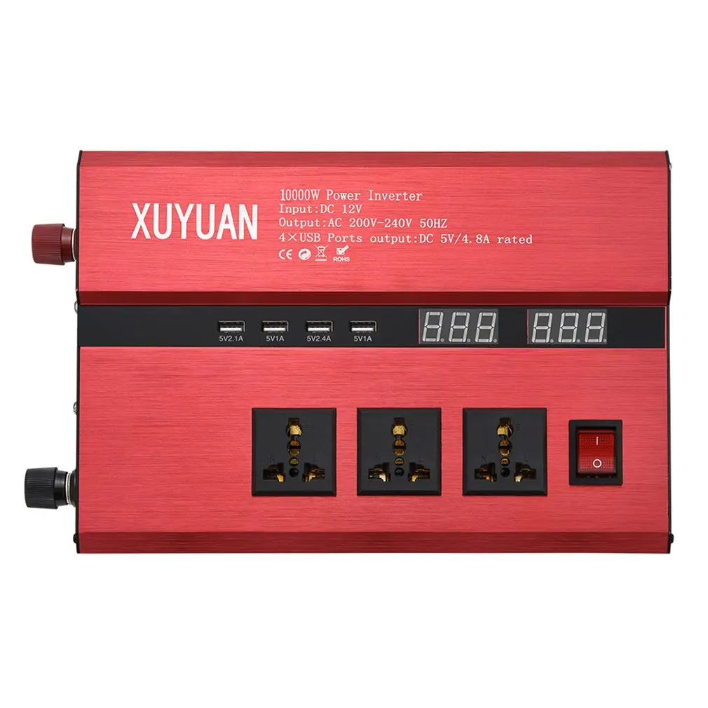 

Новый 10000 Вт Инвертор солнечной энергии USB светодиодный дисплей AC/DC синусоидальный преобразователь