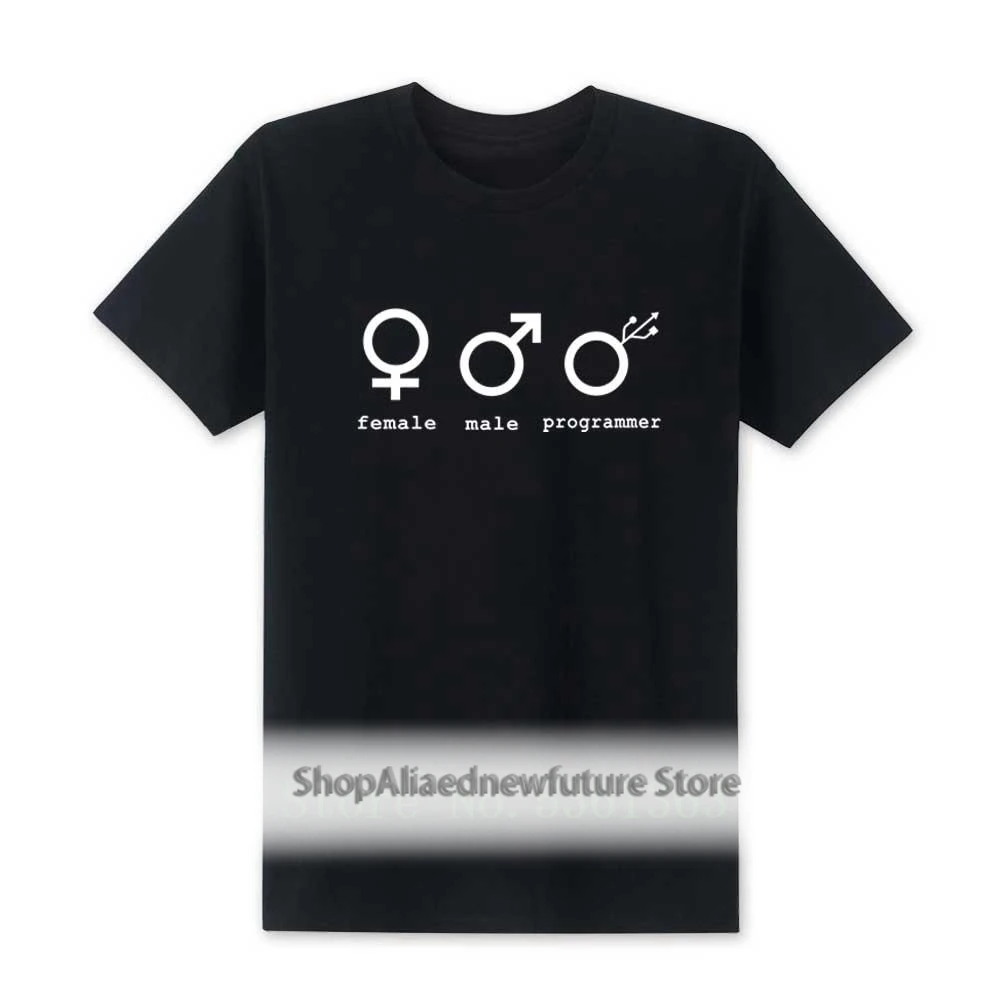 

New 2021 Fashion Female Male Programmer t-shirt Top Tee Style Men Summer short sleeve t shirt Cotton Computer Man Funny S-5XL