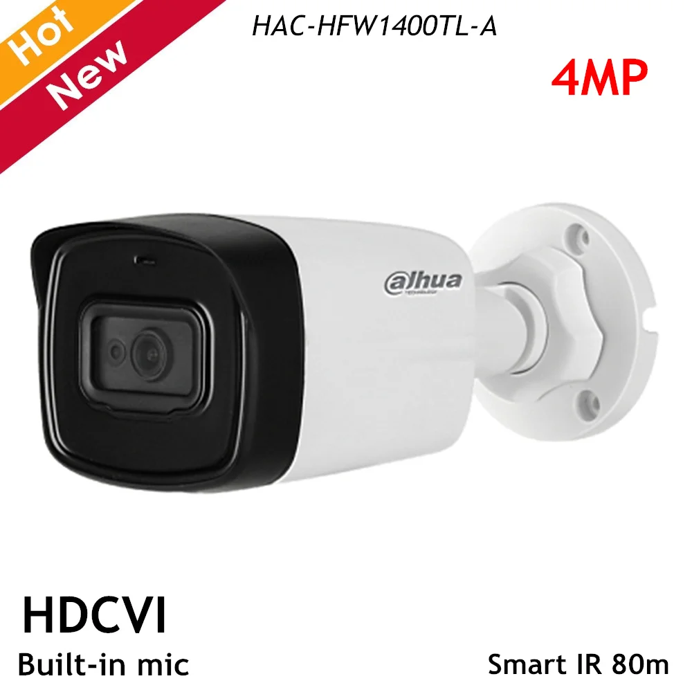 Dahua 4MP Outdoor Camera HDCVI IR Bullet HD and SD Output Switchable Smart 80m Built in MIC | Безопасность и защита
