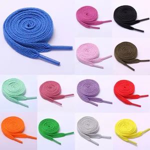1 Pair Shoelace Flat Popular Sports Shoes Laces Casual Canvas Polyester Shoelaces Candy Color White  in USA (United States)