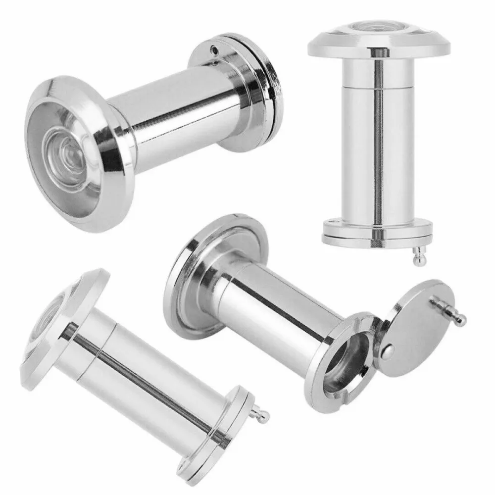 200° Wide Viewing Angle Security Door Eye Spy Hole Peephole Viewer Adjustable Glass Lens Privacy Cover Hardware | Обустройство дома