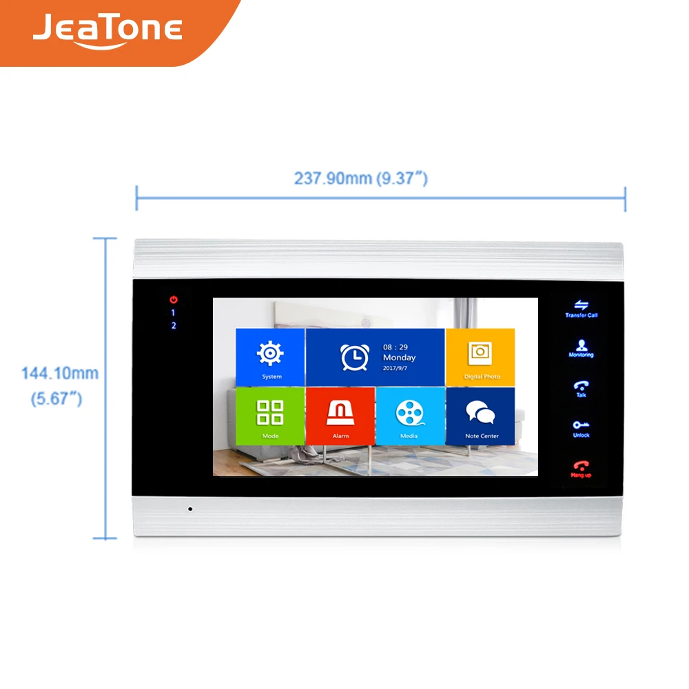JeaTone Smart Wi Fi Tuya 7 ''домашняя видео домофон с голосовым оповещением/датчиком