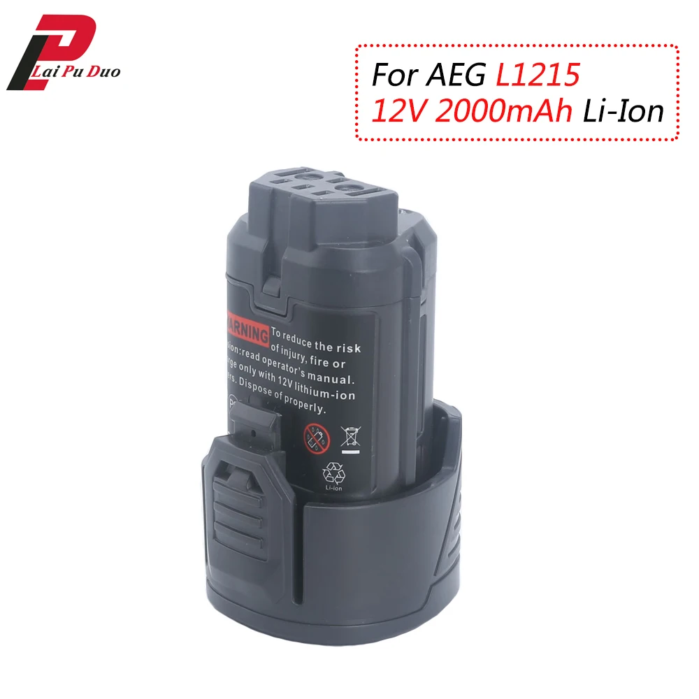 Литий-ионный аккумулятор для электроинструмента AEG 12 в 2000 мАч/2.0A L1215 S12C2 BSS12C BS12C L1215P