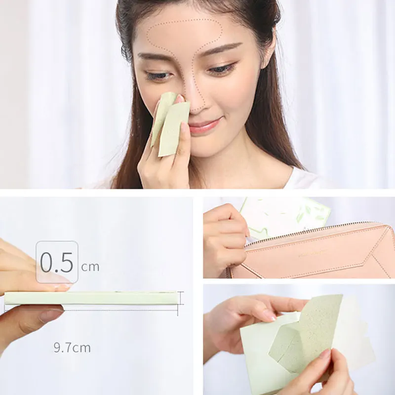 100 шт зеленый абсорбирующий бумажный очищающий крем для лица с маслом средство