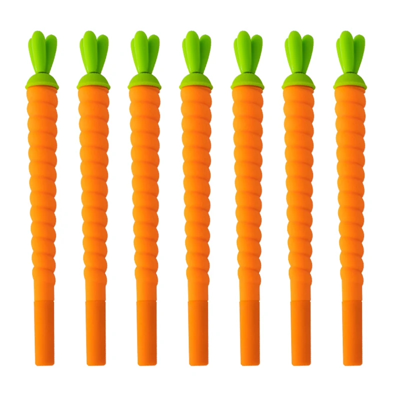 

12Pcs Korean Kawaii Cute Gel Pens Elegant Carrot Funny Back to School Ballpoint Pen Fun Girl Stationery Goods 2022 Kawai Thing