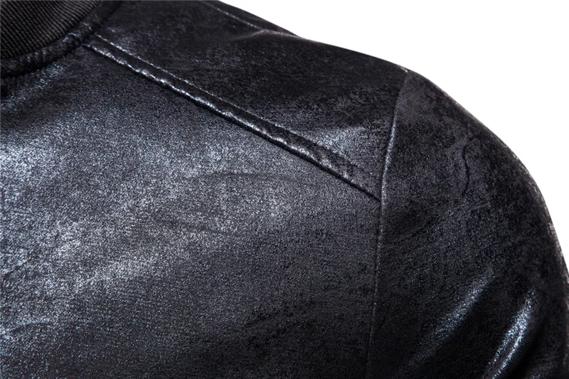 Мужская кожаная куртка LANDISTO на молнии для весны и осени 2019|Куртки из искуственной