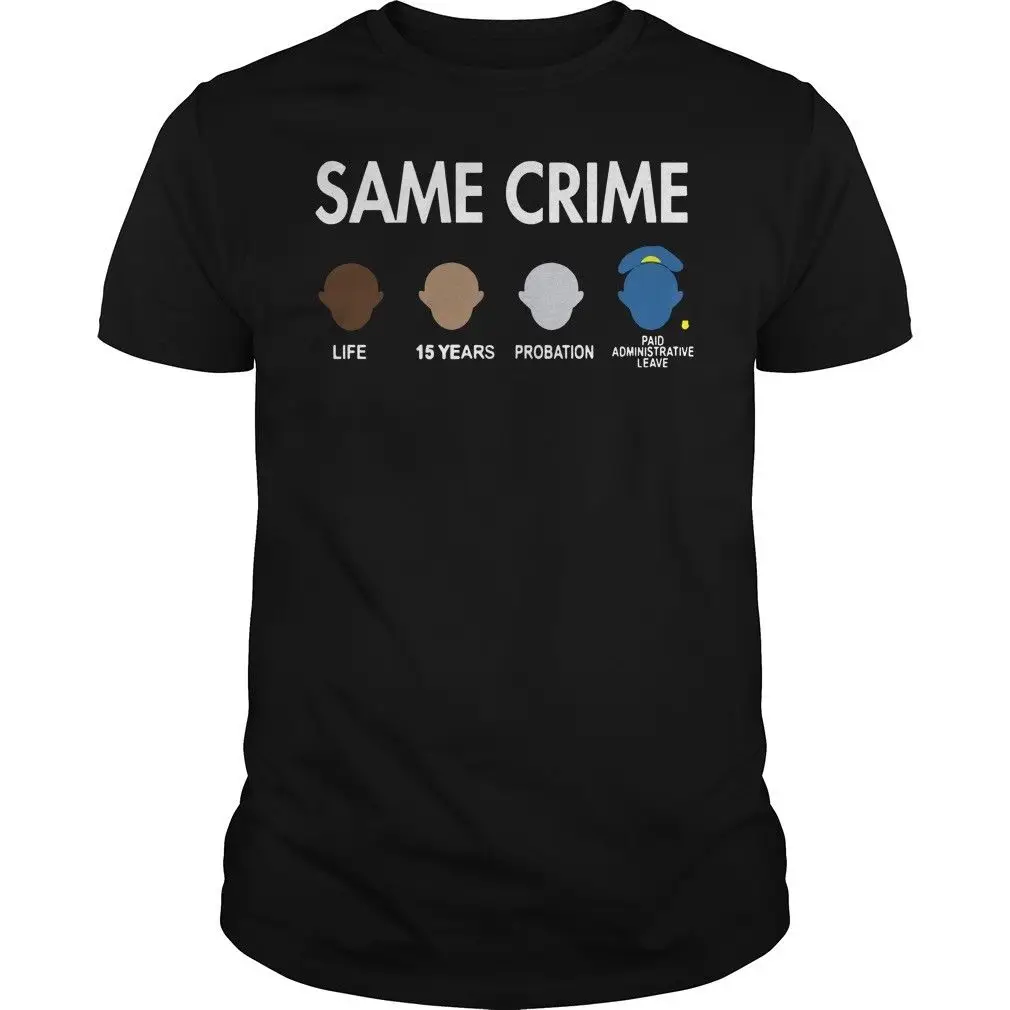 

Colin Kaepernick Same Crime T Shirt Black Men Cotton T Shirt Size Cool Casual pride t shirt men Unisex Fashion tshirt