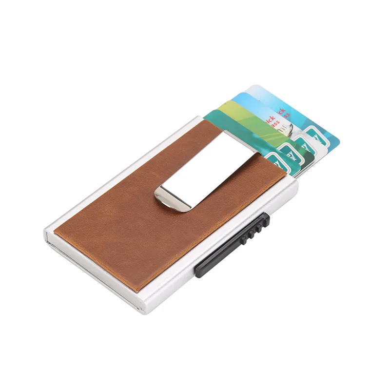 Алюминиевый карбоновый Металлический Мини зажим для денег RFID чехол кредитных