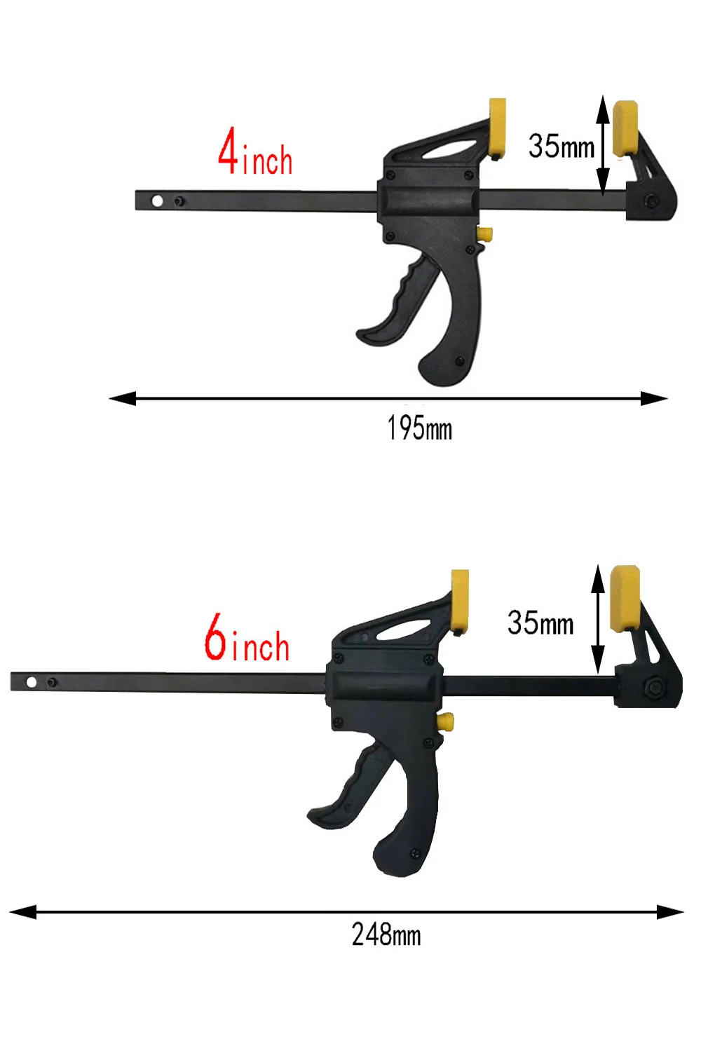 Зажим для деревообработки 4 дюйма или 6 дюймов 3/4/5 шт