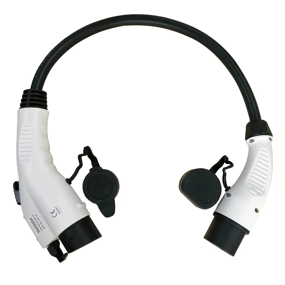 Адаптер для зарядки EVSE SAE J1772 type 1 to type 2 IEC62196-2 16A 32A вилка кабель для зарядки электромобиля со шнуром 50 см