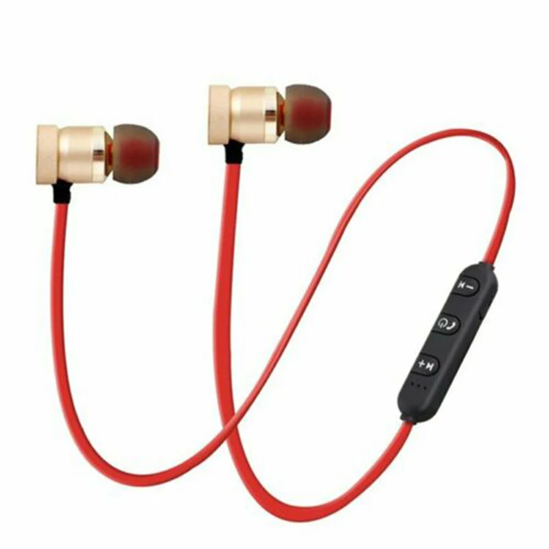 Универсальные Bluetooth V4.1 наушники спортивные магнитные Беспроводные с шейным