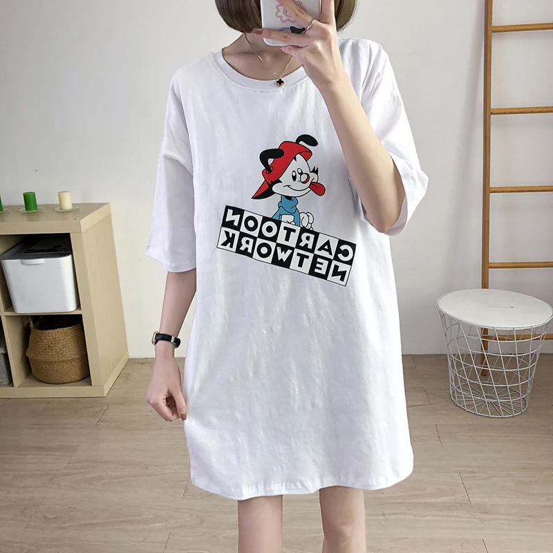 Длинная Стильная Футболка для беременных женщин модная одежда мам послеродового