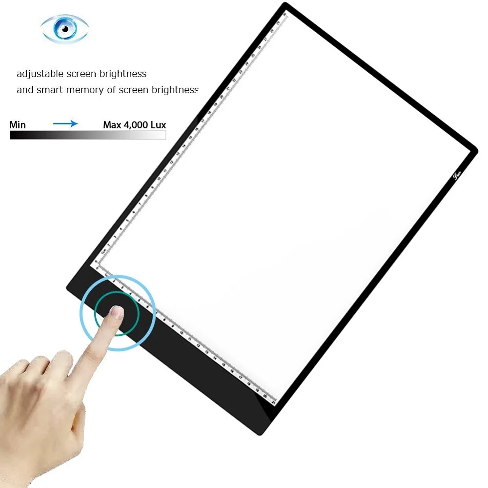 LED Light Box A4 Drawing Tablet Graphic Writing Digital Tracer Copy Pad Board For Diamond Painting Sketch Hotfix Rhinestone | Игрушки и