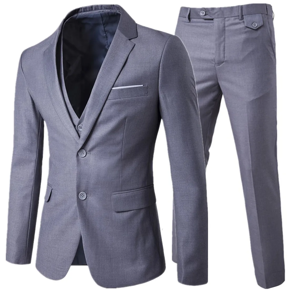 

Suit + Jacket + Pants 3 Pieces Sets / Nice Vogue Men Business Suits / Male Blazers Coat + Trousers + Waistcoat / S-6XL