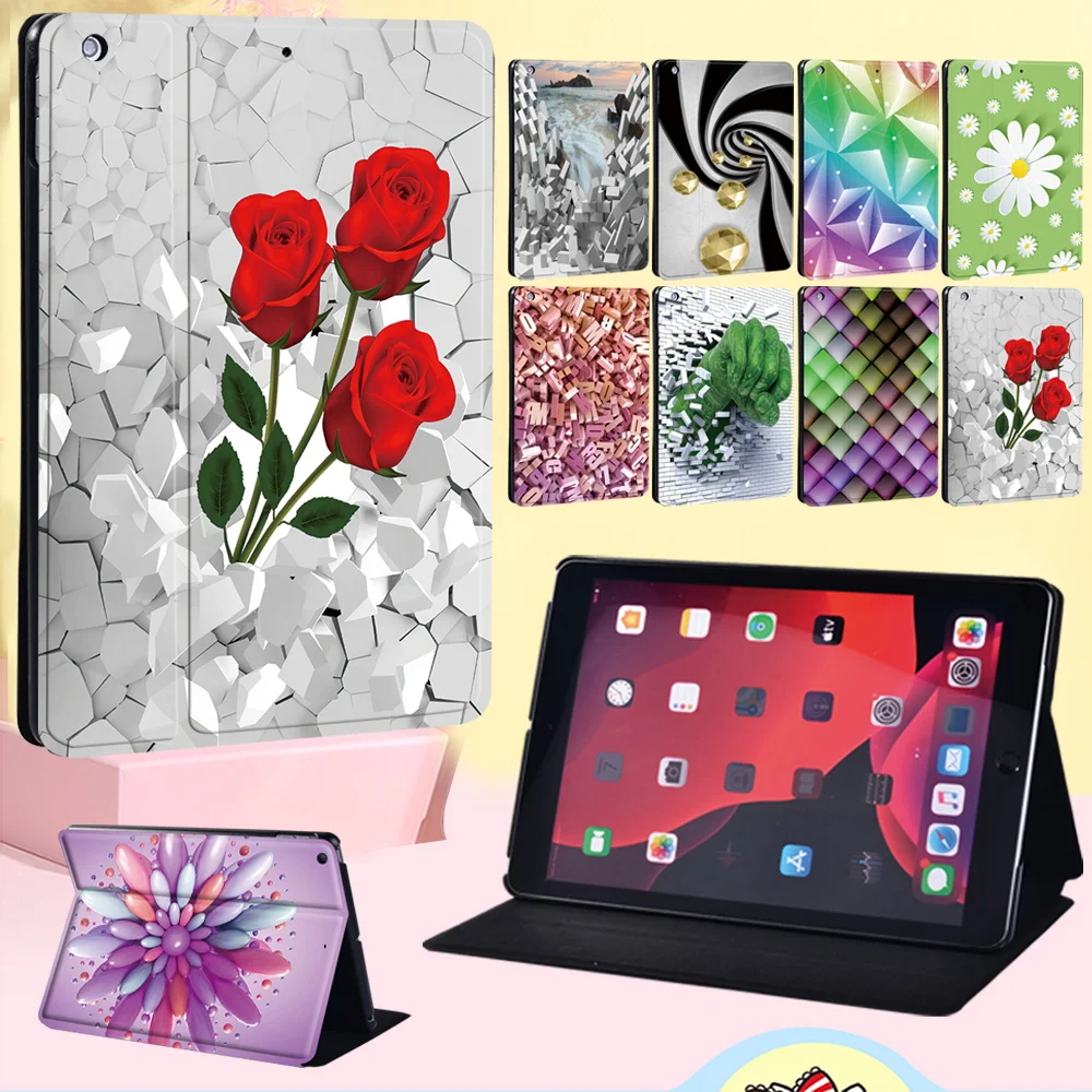 

For Apple IPad 8/Pro 11/Air 4 Anti -cratch Tablets Case for Apple IPad (5/6/7th Gen)/Mini1 2 3/iPad 2 3 4 3D Series Cover Case