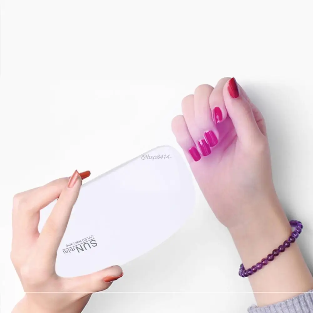 

6W Mini UV Dryer Portable UV Resin Curing Lamp 30s 60s Timer Nail Art Manicure Gel Dryer USB Charge Jewerly Making Tools CIN6 8