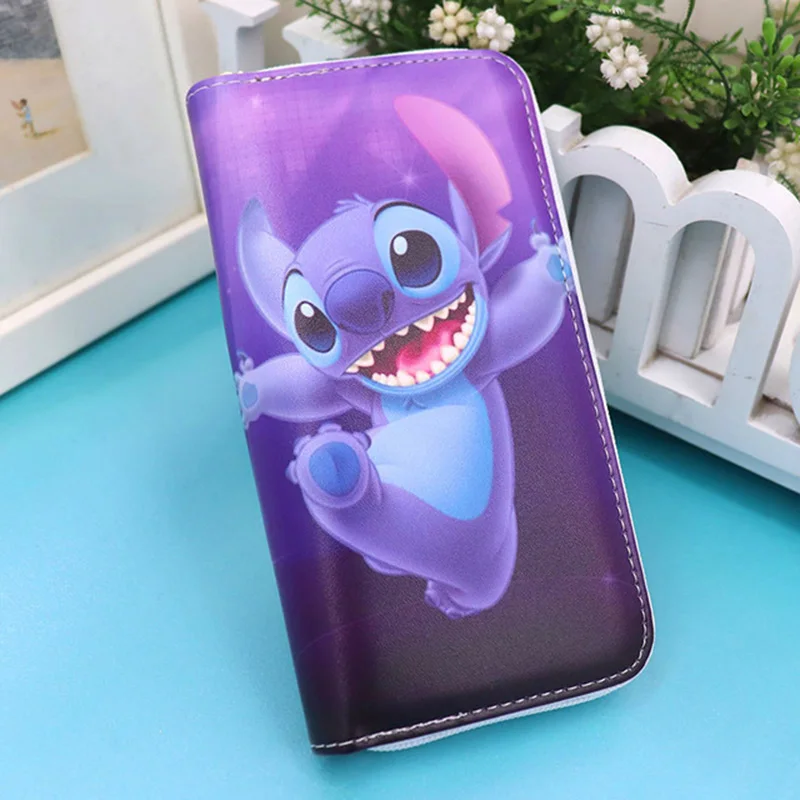 Disney Lilo Stitch Anime Pattern Coin Purse Mickey Mouse Elsa Princess Action Figure Child Cartoon Handbag Birthday Present | Игрушки и