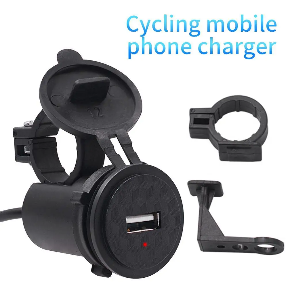 

Motorcycle Waterproof DC 9-24V Mobile Phone Power Supply USB Port Socket Charger Motorcycle Electronics Accessories