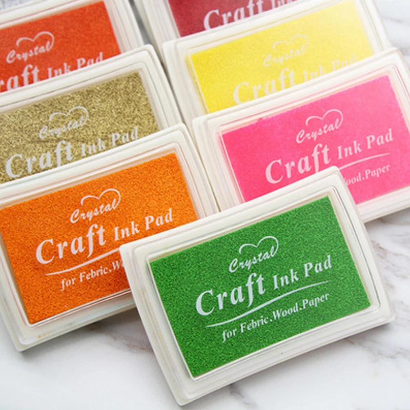 Чернильная подушечка 15 цветов резиновые штампы тканевая деревянная бумага для