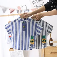 new 2021 summer fashion kids childrens clothing for boys striped anime t shirt cotton baby tops tee