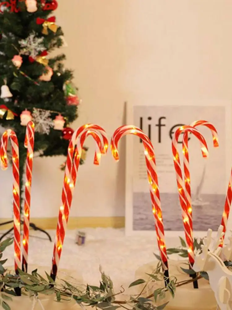 

Christmas New Products Indoor And Outdoor Candy Cane Road Sign Led Garden Lawn Road Sign Outdoor Candy Road Sign