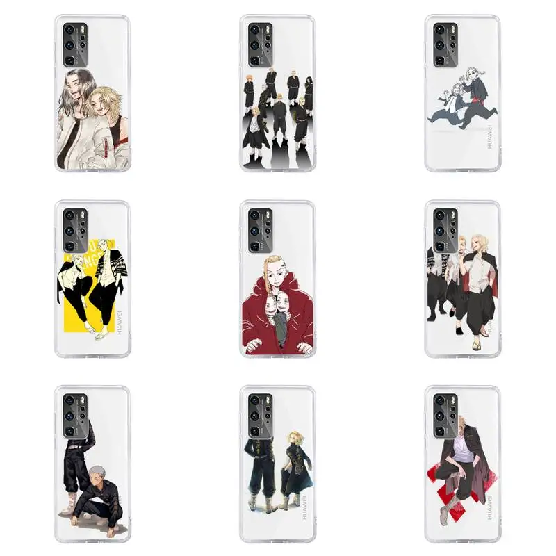 

Anime Tokyo Revengers Phone Case For Huawei P40 P30 P20 Mate Honor 10i 30 20 i 10 40 8x 9x Pro Lite Transparent Cover