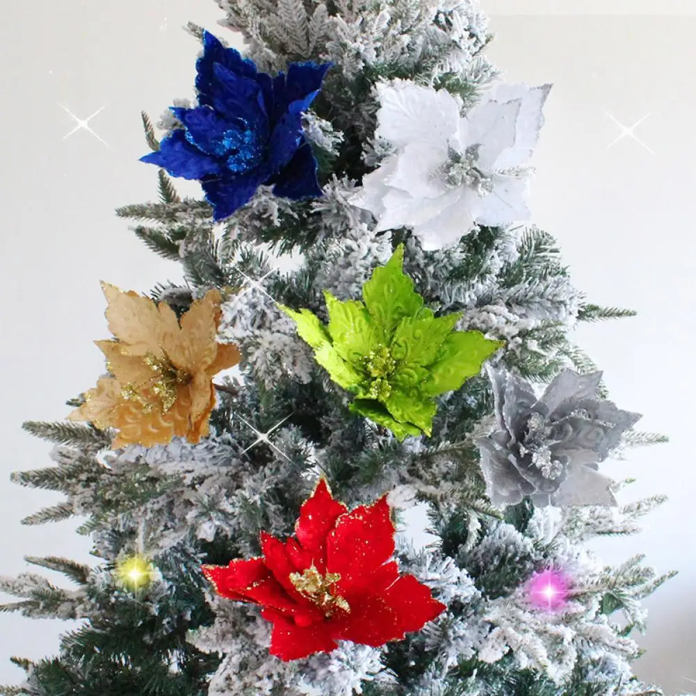 

Eye-catching Practical Christmas Tree Flower Ornaments for Household
