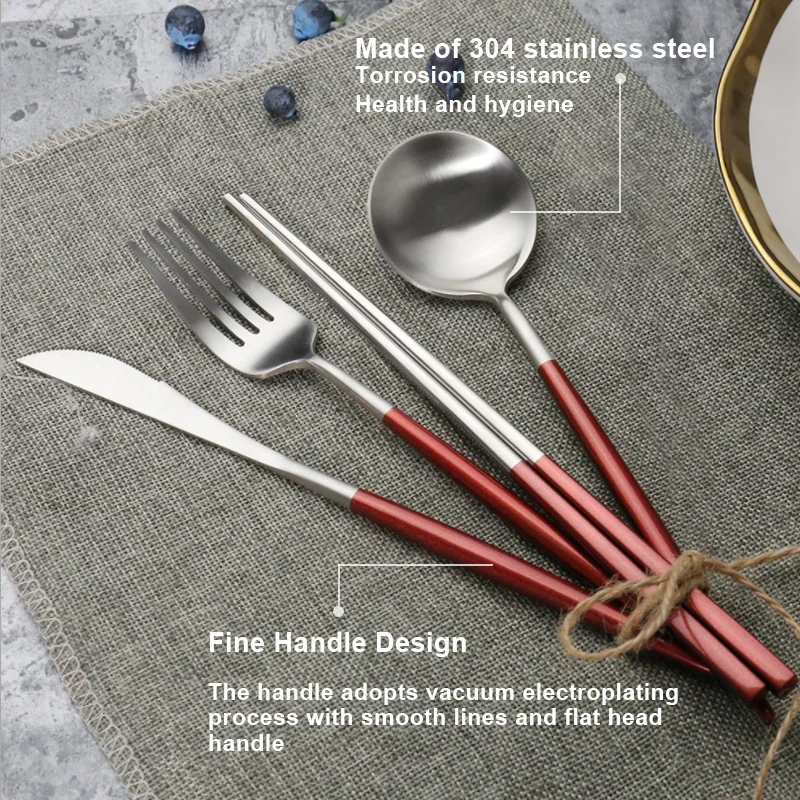 4 шт./компл. набор столовых приборов из нержавеющей стали посуды золотые столовые