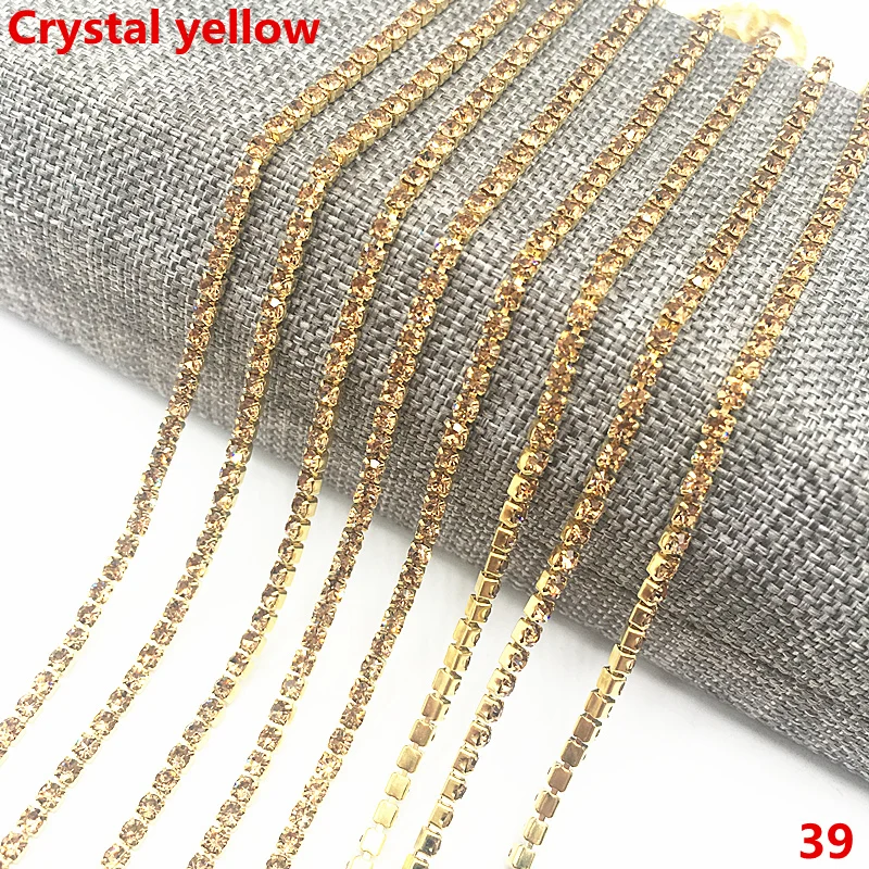 1 ярд SS6(1,8-2,0 мм) Cystal Стразы для украшения своими руками - Цвет: 39