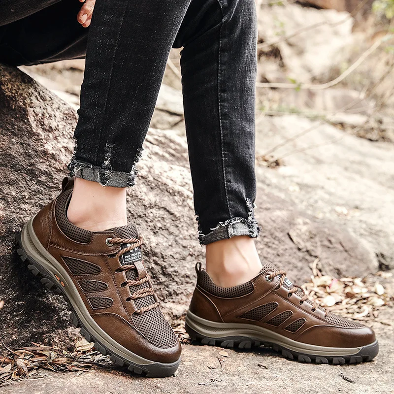 

Men's Casual Sports Shoes Hiking Shoes 2021 Spring and Autumn New Mesh Breathable Non-slip Wear-resistant and Comfortable