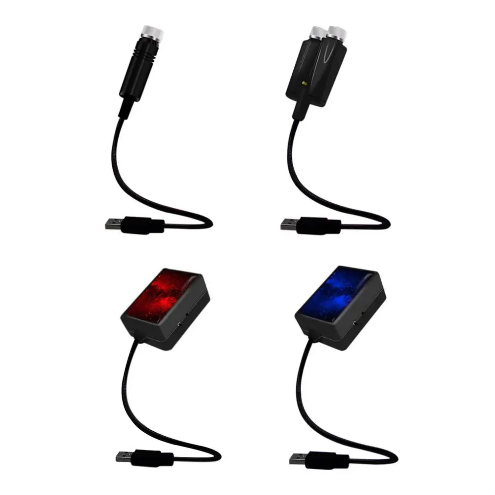 

Автомобильная проекционная лампа на крышу с USB, регулируемая светодиодсветодиодный Звездная атмосфера, освещение, атмосфера, звездная Лазе...