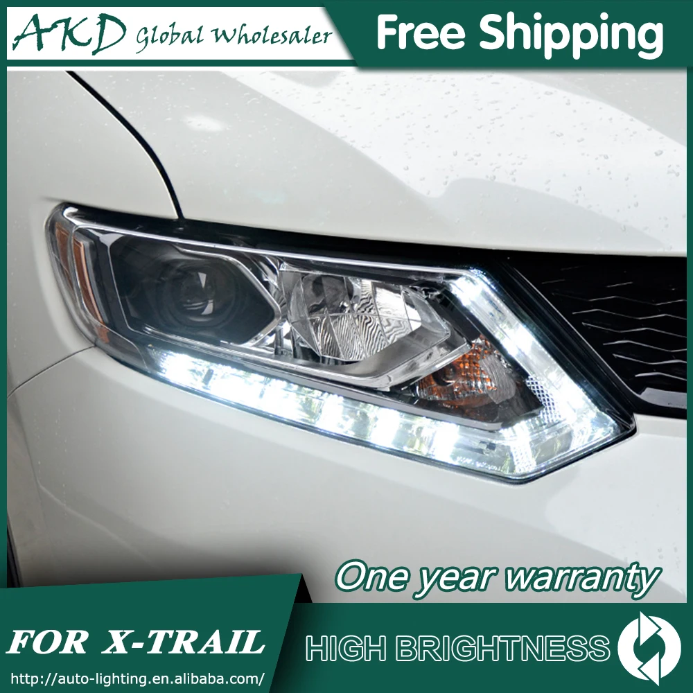 Головной светильник s для автомобиля Nissan X-trail 2014-2016 Rouge DRL Дневной ходовой головной