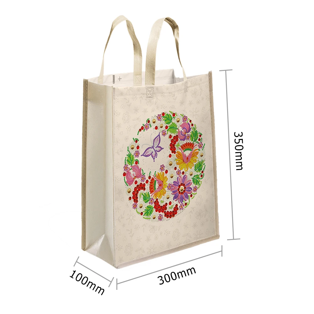 

DIY Diamond Painting Handbag Mosaic Drill Reusable Eco-friendly Shopping Storage Bags Foldable Grocery Tote Home Organizer Gift