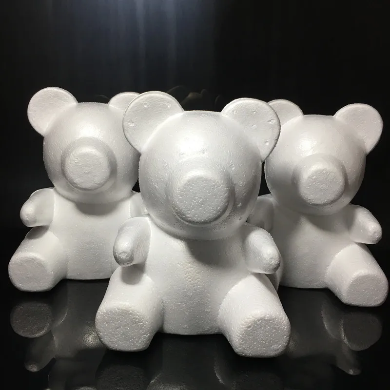 1 шт. 20 см/35 см форма из пенопласта с розовым медведем DIY искусственный цветок розы