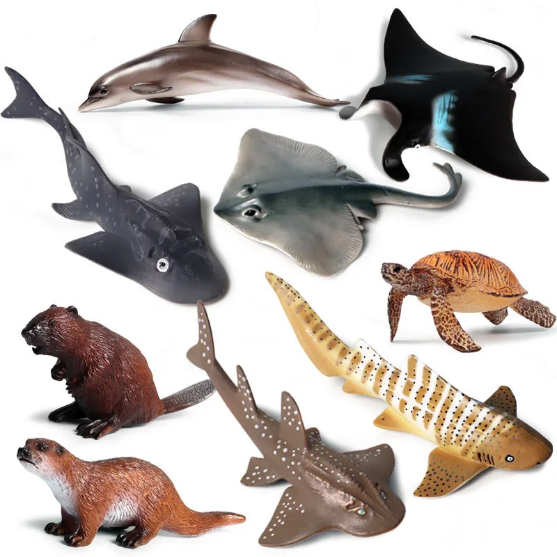 Морские организмы Морская жизнь животное акула КИТ Модель Фигурки ПВХ Пингвин
