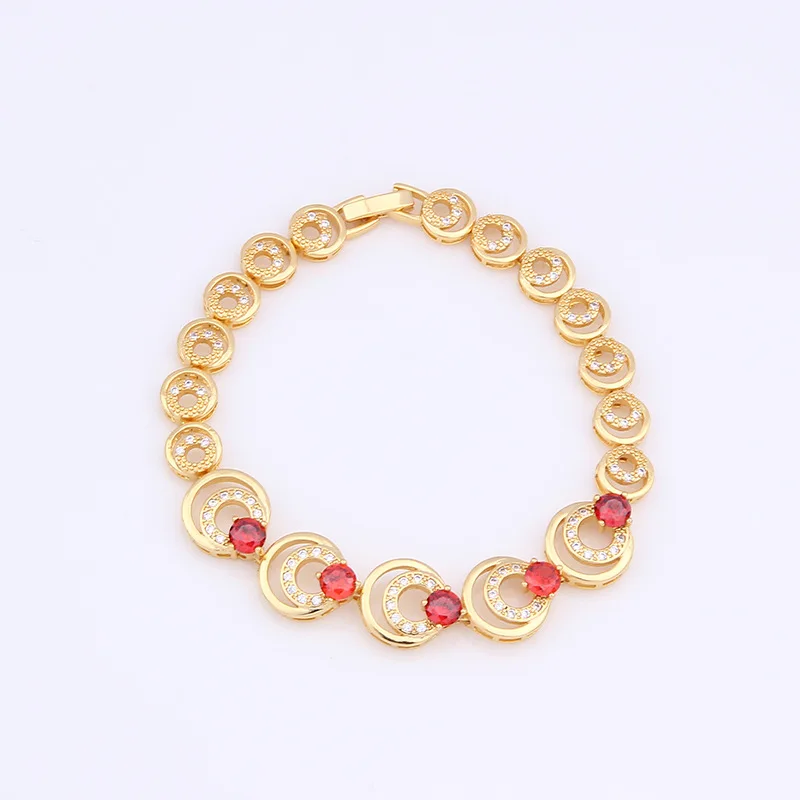 

Африканские женские ювелирные изделия, модный браслет, очаровательные свадебные ювелирные изделия, Красный Кристалл, ювелирные изделия дл...