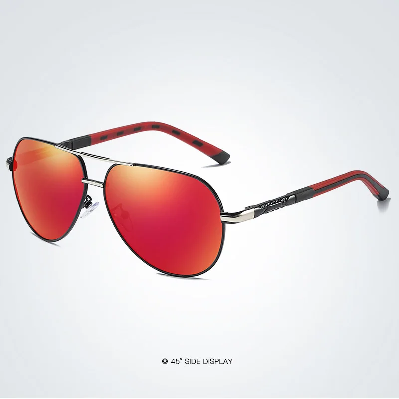 Поляризованные солнцезащитные очки в овальной металлической оправе для