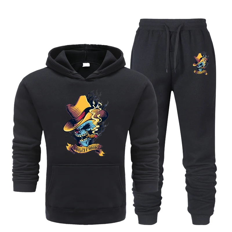 Костюм спортивный мужской цельный свитшот с капюшоном и штаны худи спортивная