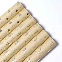 christmas wrapping paper bronzing gift wrap kraft paper elk snowflake wrapping paper roll shopping mall diy deco craft paper