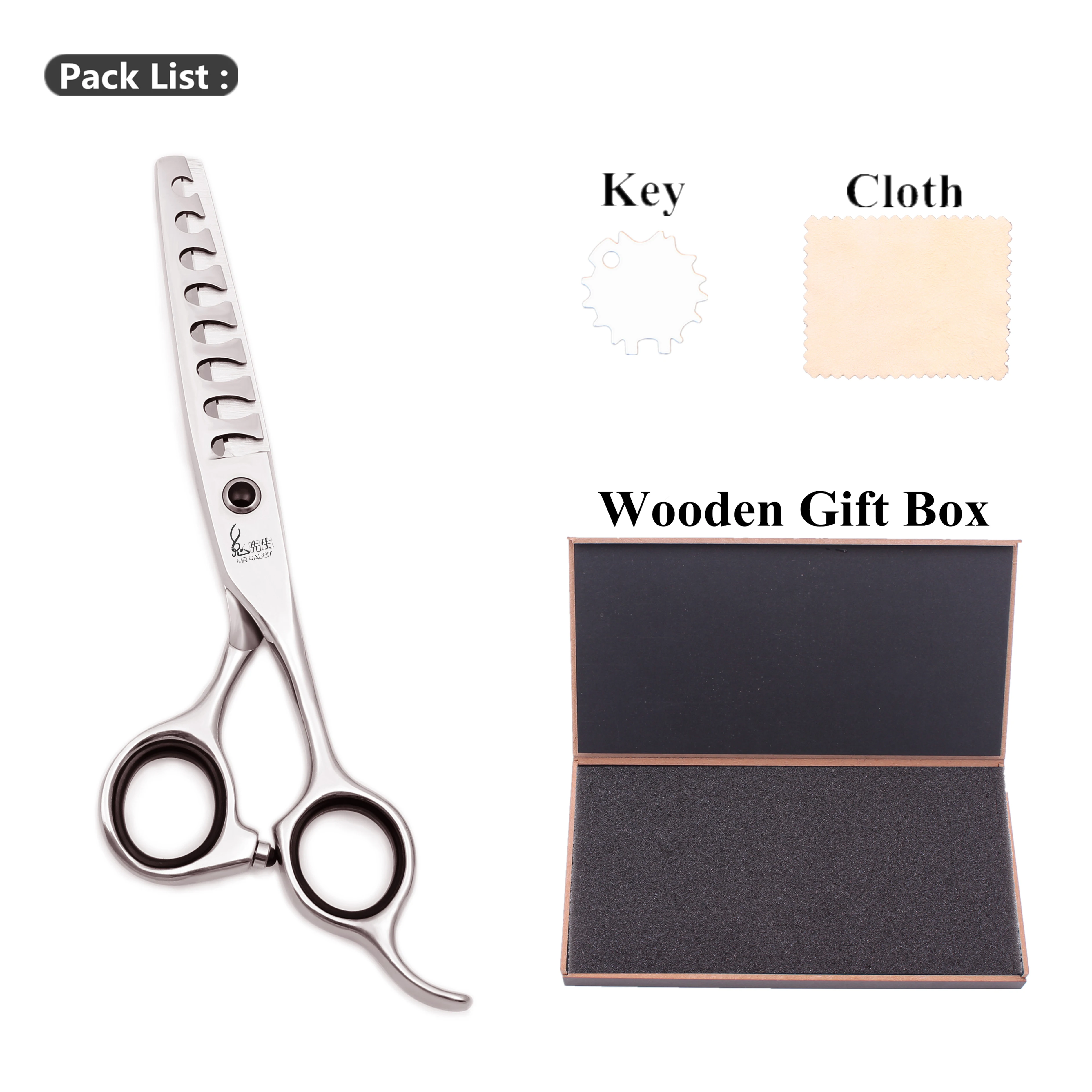 Ножницы для стрижки 6 0 &quotMr Rabbit JP стальные ножницы волос филировочные 8 зубов