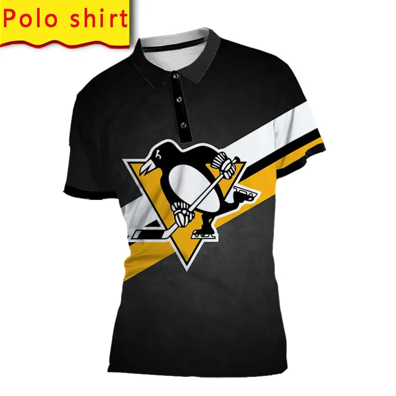 

hockey jersey ducks polo shirts 3d print streetwear men fashion oversize harajuku clothing anime hip hop golf wear punk clothes