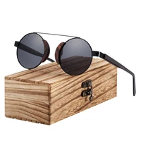 barcur rouond sunglasses wood polarized sun glasses for women men with original package